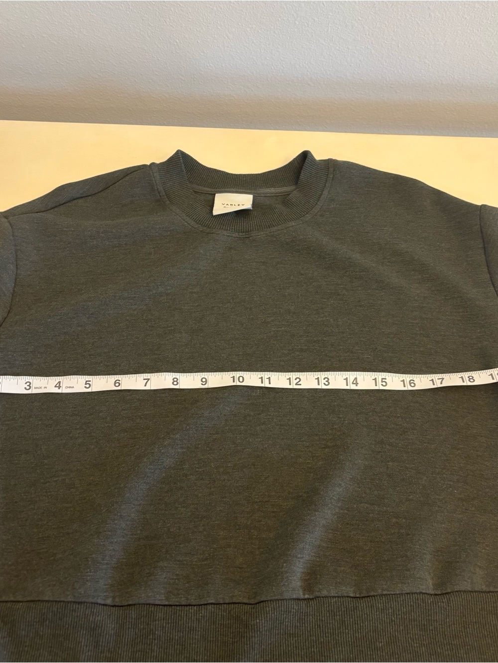 Varley Lowry Longline Sweat Pullover in Olive Marl Green Size Small - Picture 9 of 13